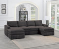Plush Cushion 6pc Modular Sectional Set with Ottoman Y599