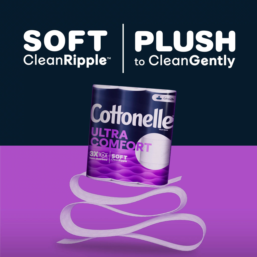 Cottonelle Ultra Comfort Toilet Paper, 12 Mega Rolls, 268 Sheets per Roll (3,216 Total) U287589