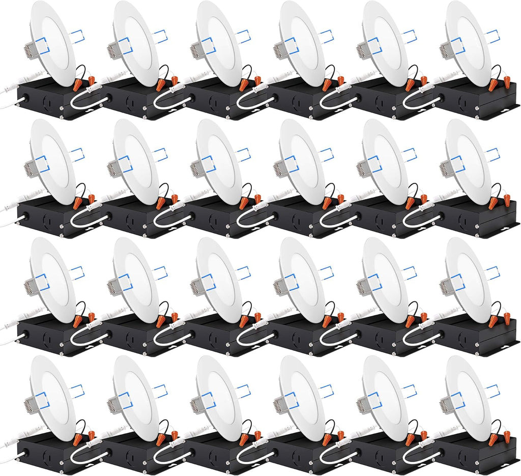 24 Pack 6 Inch Ultra Thin LED Recessed Ceiling Lights G22917