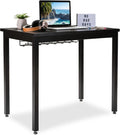 Black Computer Desk with Cable Management Tray J6173