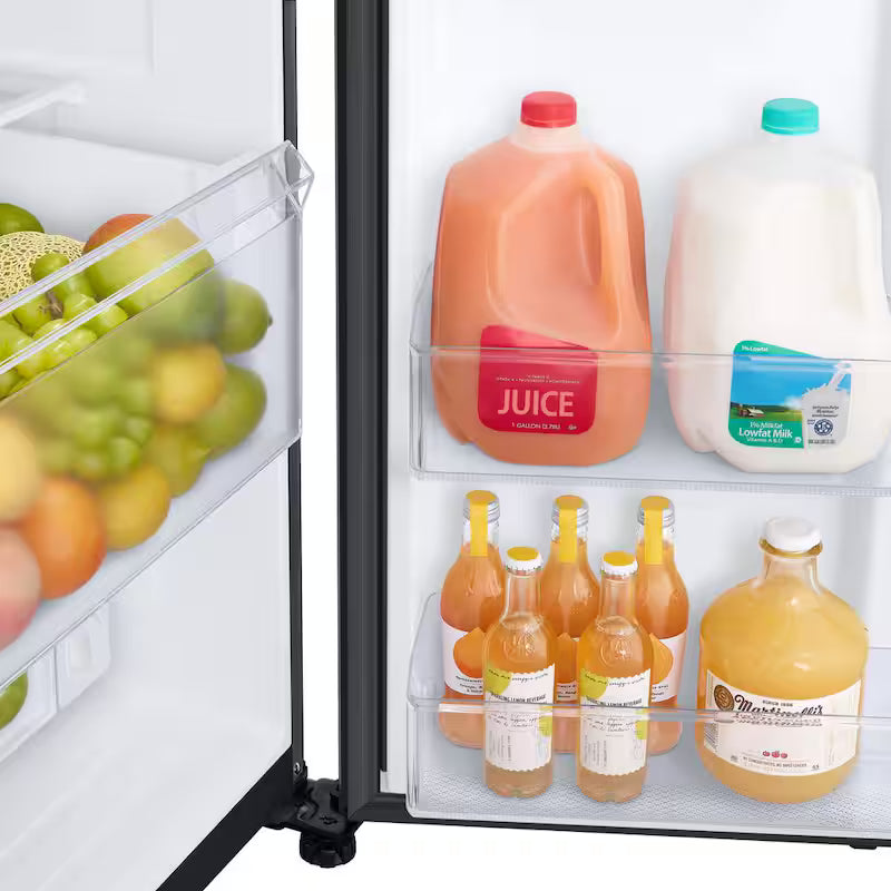 Side by Side Refrigerator in Black Stainless Steel Y3928