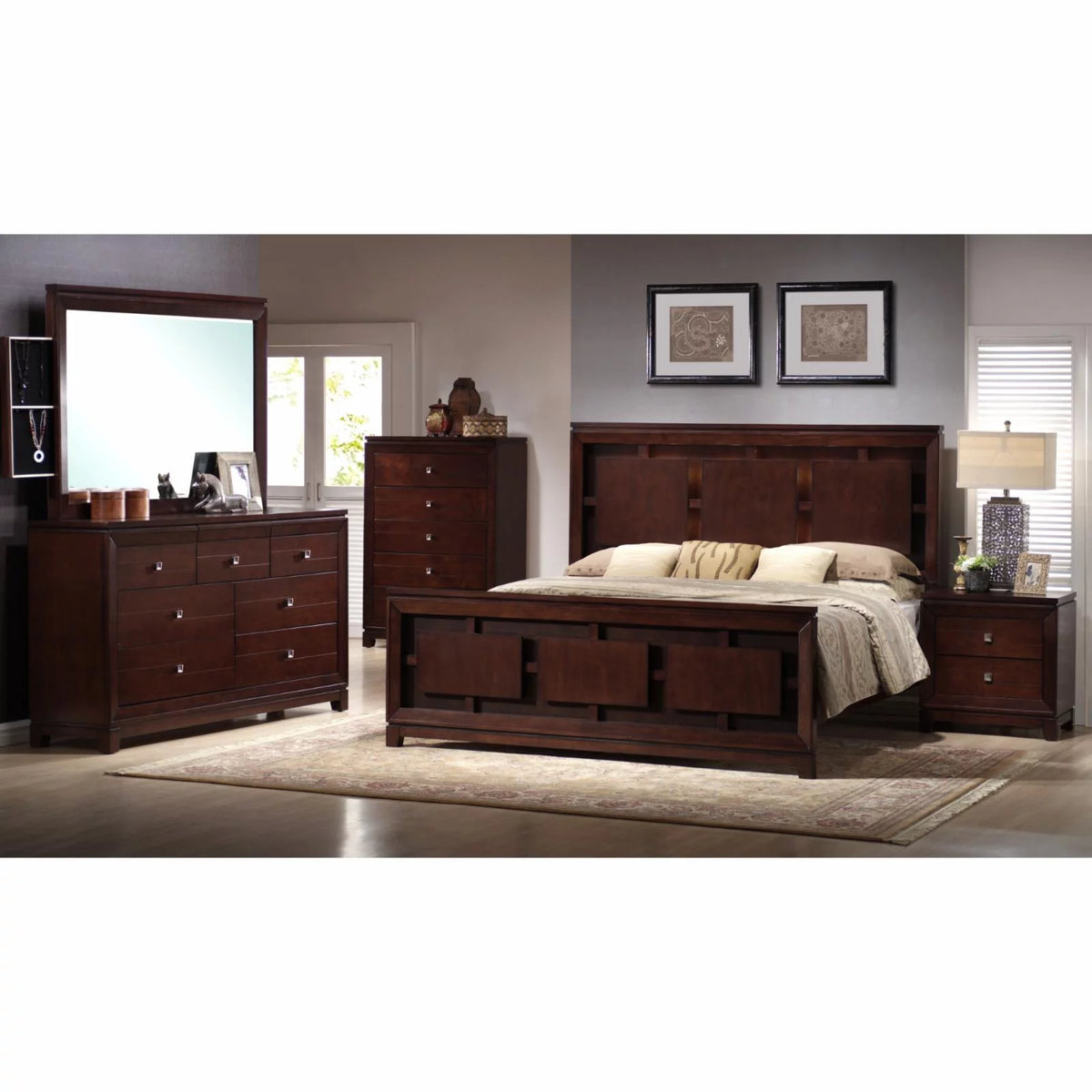 Cherry Dresser with Mirror O18846