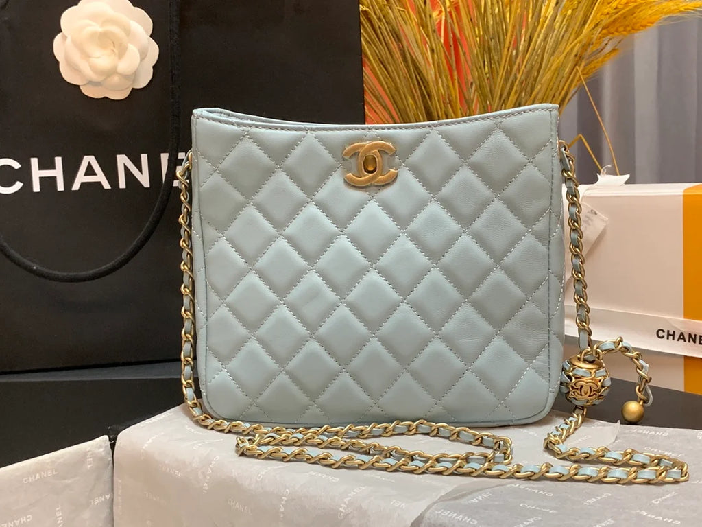 Light Blue Hobo Handbag V6406