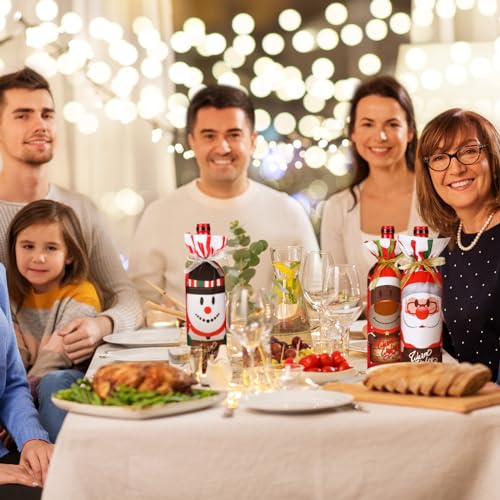 12 Pieces Christmas Wine Bottle Bags U94430