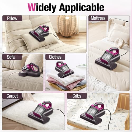 Black 17Kpa 650W Corded Mattress Vacuum Cleaner H12536
