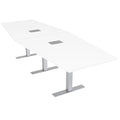 10 Person Modular Hexagon Conference Room Table Metal T Bases A289254
