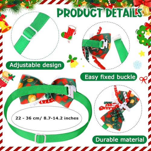100 Pcs Adjustable Christmas Dog Bow Tie Collar N145