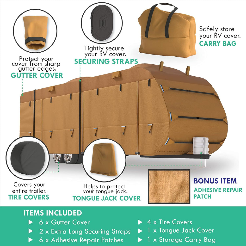 22'-24' RV Trailer Covers with Storage Bag D866