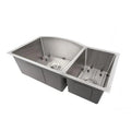 33 in. Stainless Steel Double Bowl Kitchen Sink with Bottom Grid L825