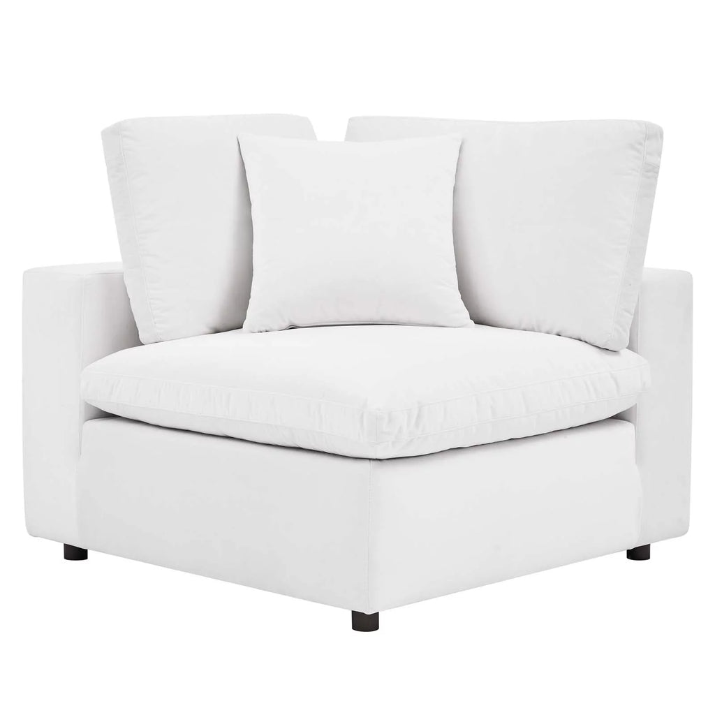White Velvet Sectional Sofa Set P545530