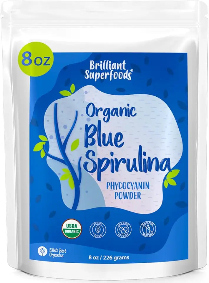 Organic Blue Spirulina Powder 8oz Vegan Non GMO Gluten-Free L177381