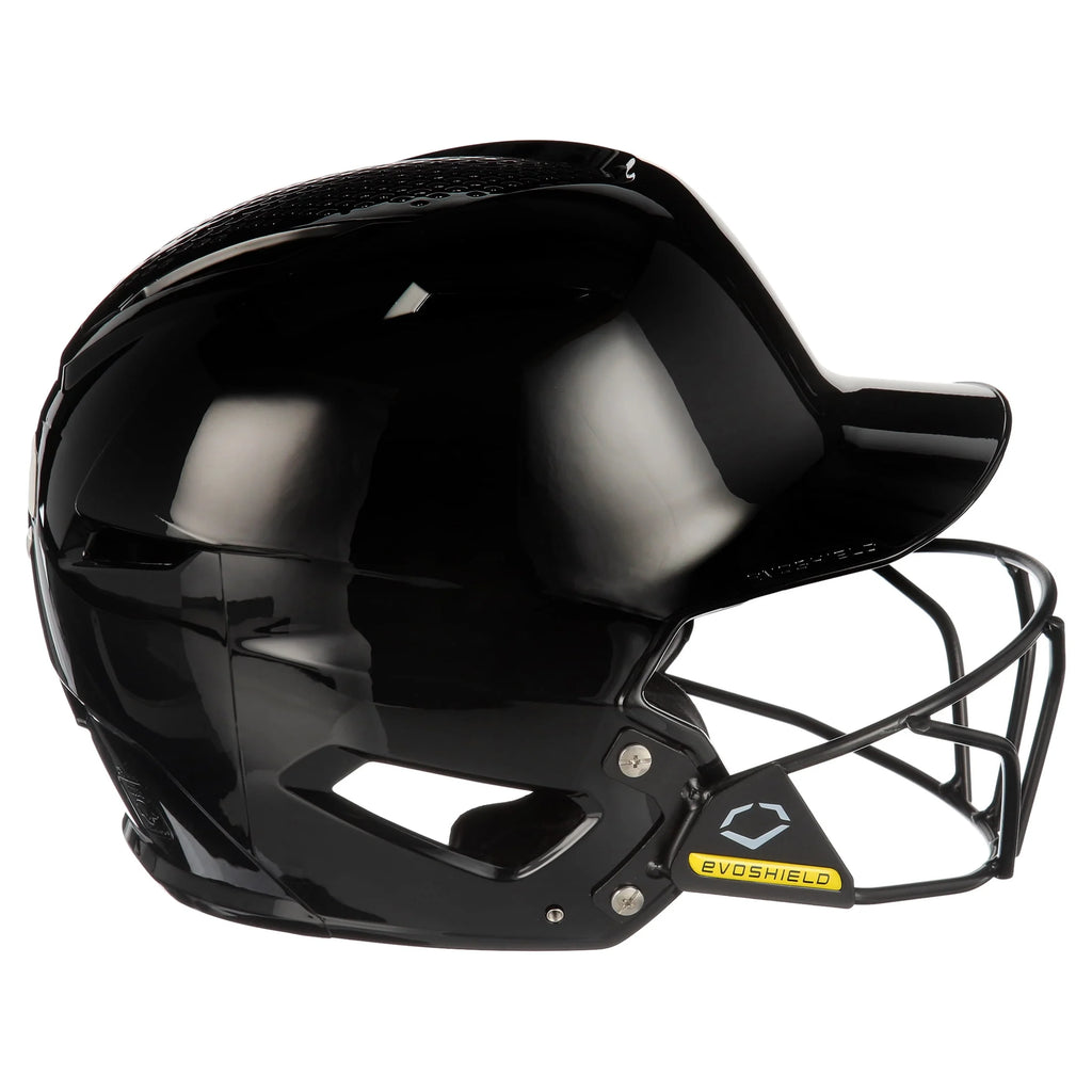 Youth Navy Gloss Finish Batting Helmet with Facemask V3458