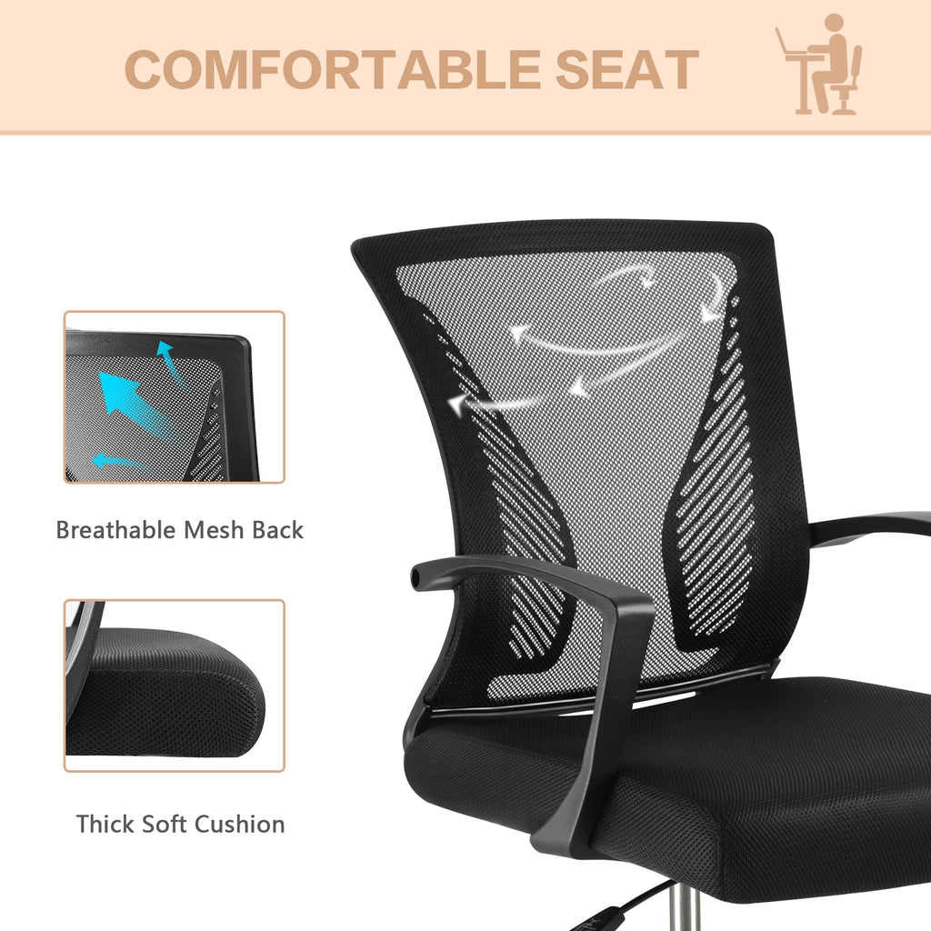 Adjustable Height Drafting Chair with Armrest and Foot Ring, Black Q400602