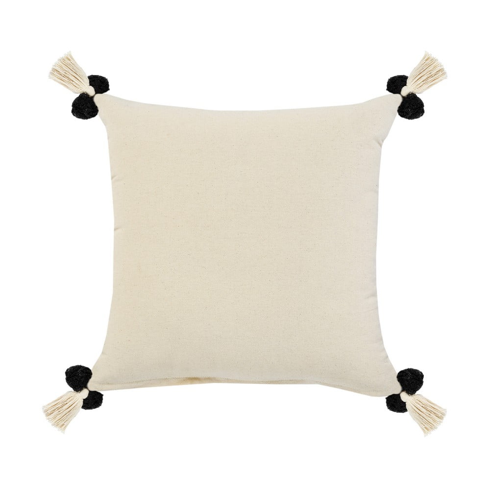 20" x 20" Hand-stitched Gray White Geometric Organic Cotton Pillow Cover S1205
