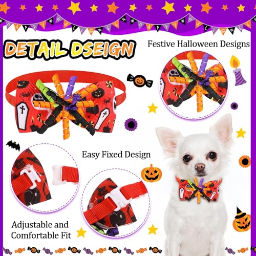 100 Pcs Adjustable Christmas Dog Bow Tie Collar N145