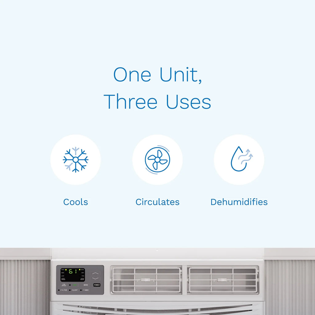 15000 BTU Window Air Conditioner with Digital Thermostat and Remote Control B65193