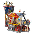 Wood Rescue Play Set with Ambulance, Fire Truck, Helicopter & 27 Pieces V873