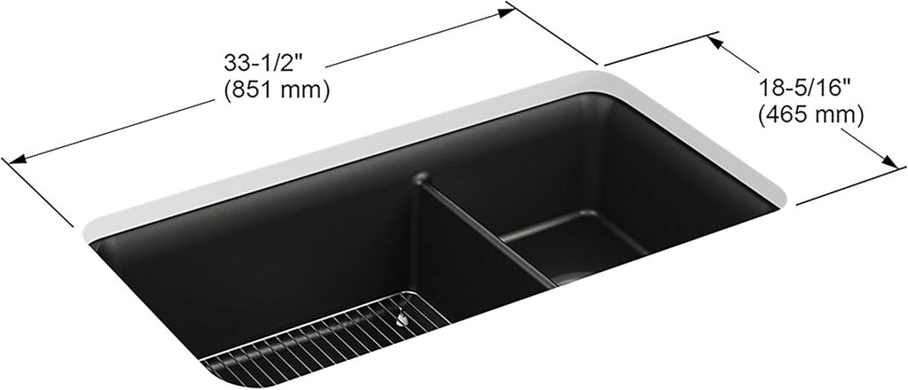 Matte Black 36 Minimum Base Cabinet Width C464