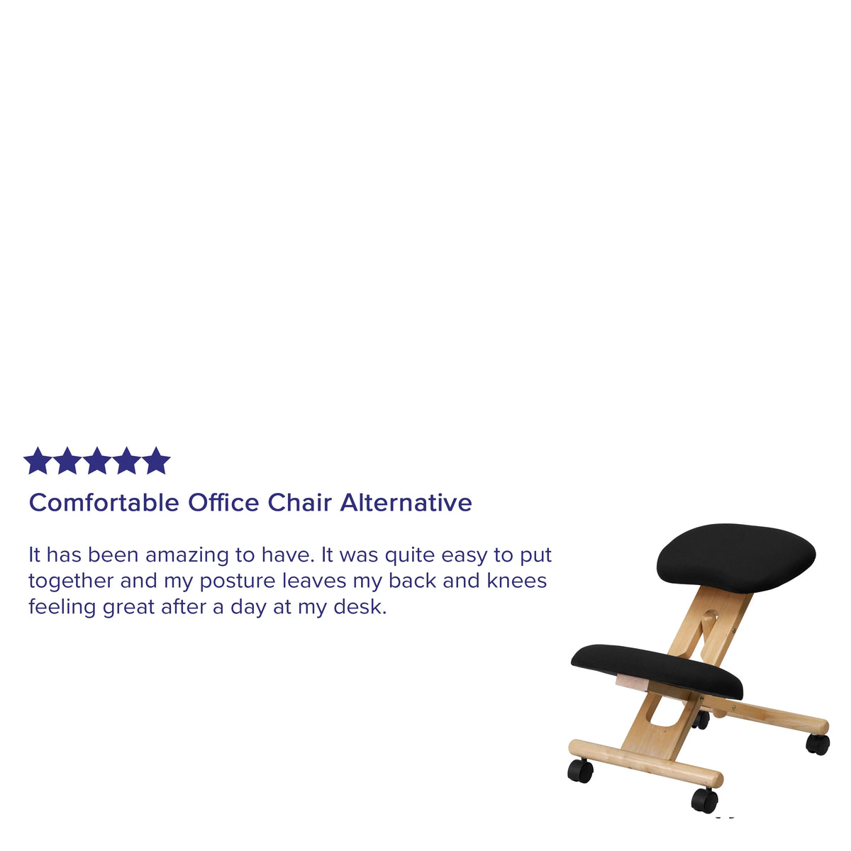 Black Ergonomic Kneeling Office Chair K63895