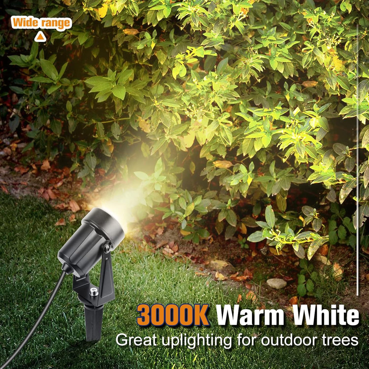 Warm White 12W Waterproof LED Landscape Lights 4 Packs I482705