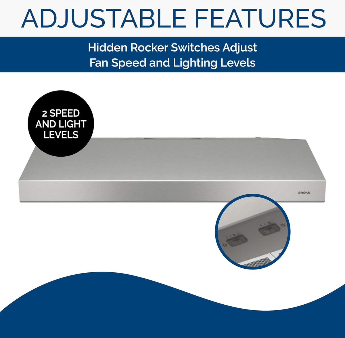 Stainless Steel 24-inch Under Cabinet Range Hood with Light E435