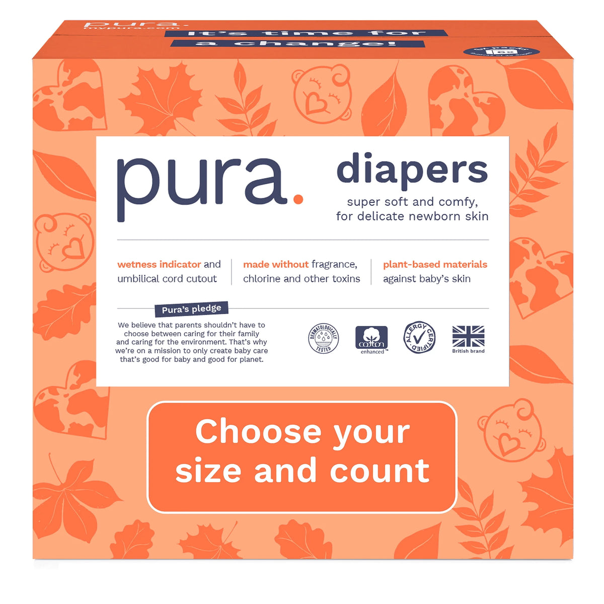 Sensitive Soft Sustainable Baby Diapers Size 1, 96 Count N374961