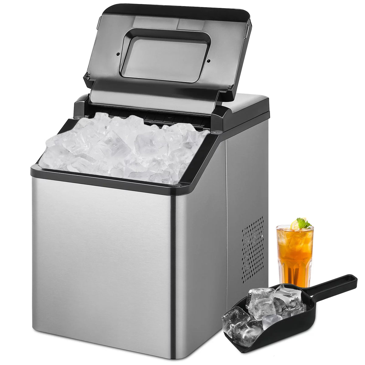 Countertop Ice Maker Machine with Basket and Scoop, Black V1187