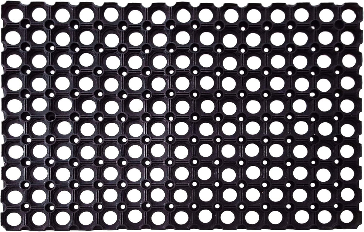 Interlocking Rubber Drainage Floor Mat 24 x 16 inches 12 Mats M3491