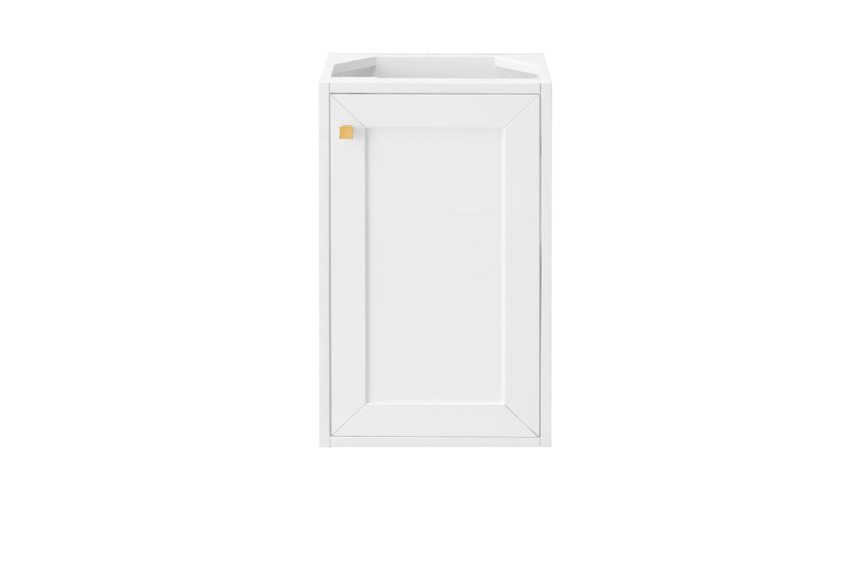 16 in. Single Vanity Cabinet Glossy White Y888