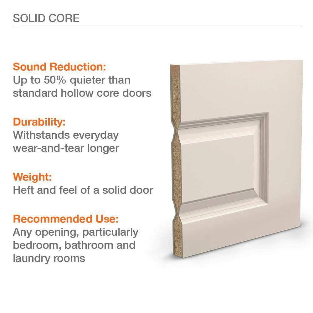 18 in. x 80 in. Solid Core Prehung Interior Door Y98441