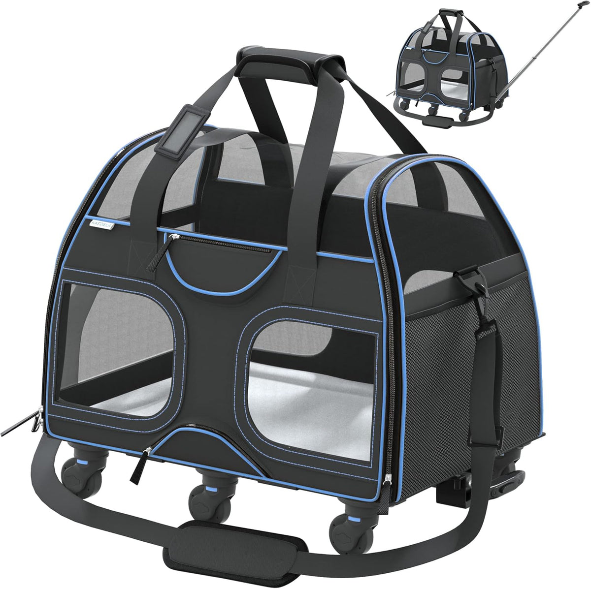 Airline Approved Soft Sided Pet Carrier with Wheels Q3561