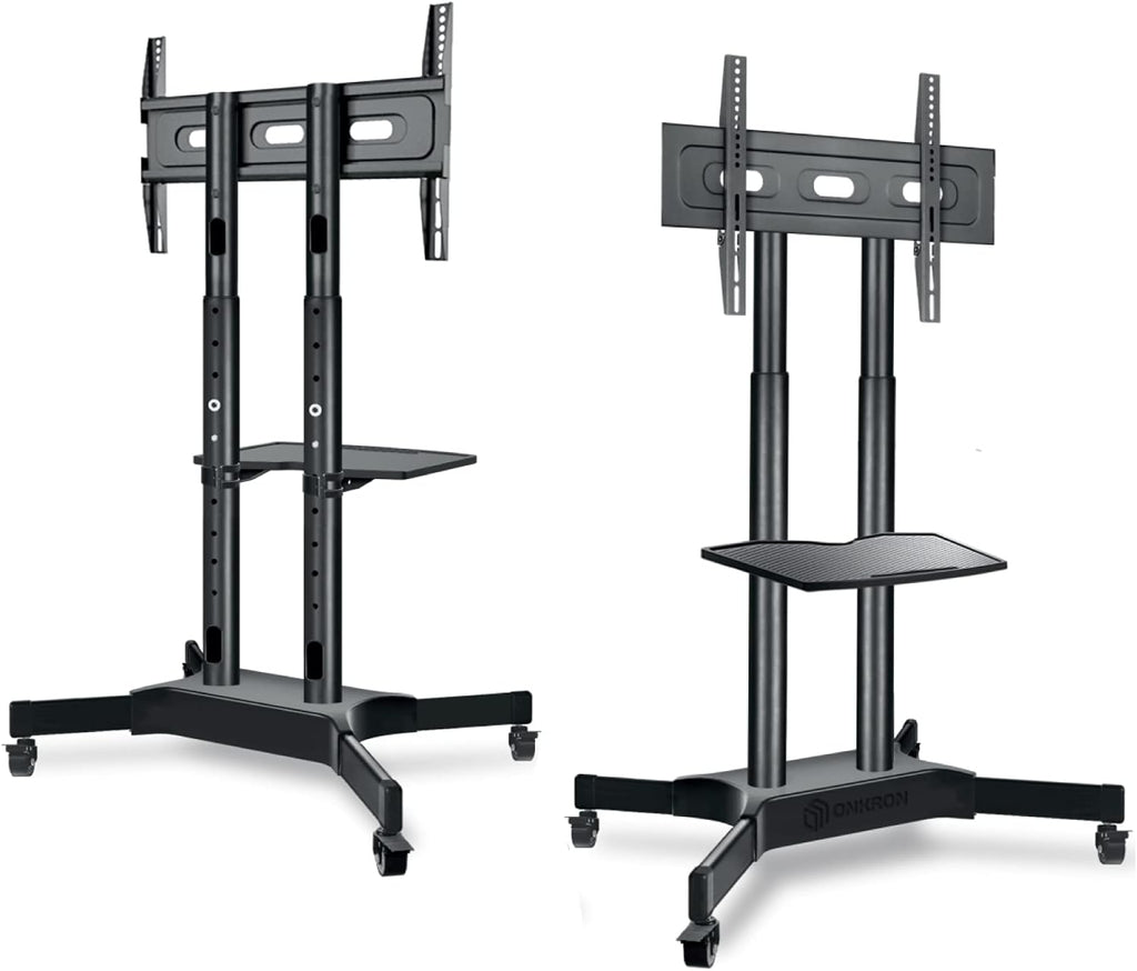 Mobile TV Stand for 40 to 65 Inch TV with Wheels Shelves P990