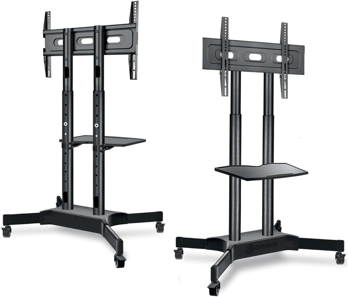 Mobile TV Stand for 40 to 65 Inch TV with Wheels Shelves P990