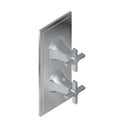 4 3/4x22 Two Hole Vertical Thermostatic Valve Trim Plate with Cross Handle in Olive Bronze P478859