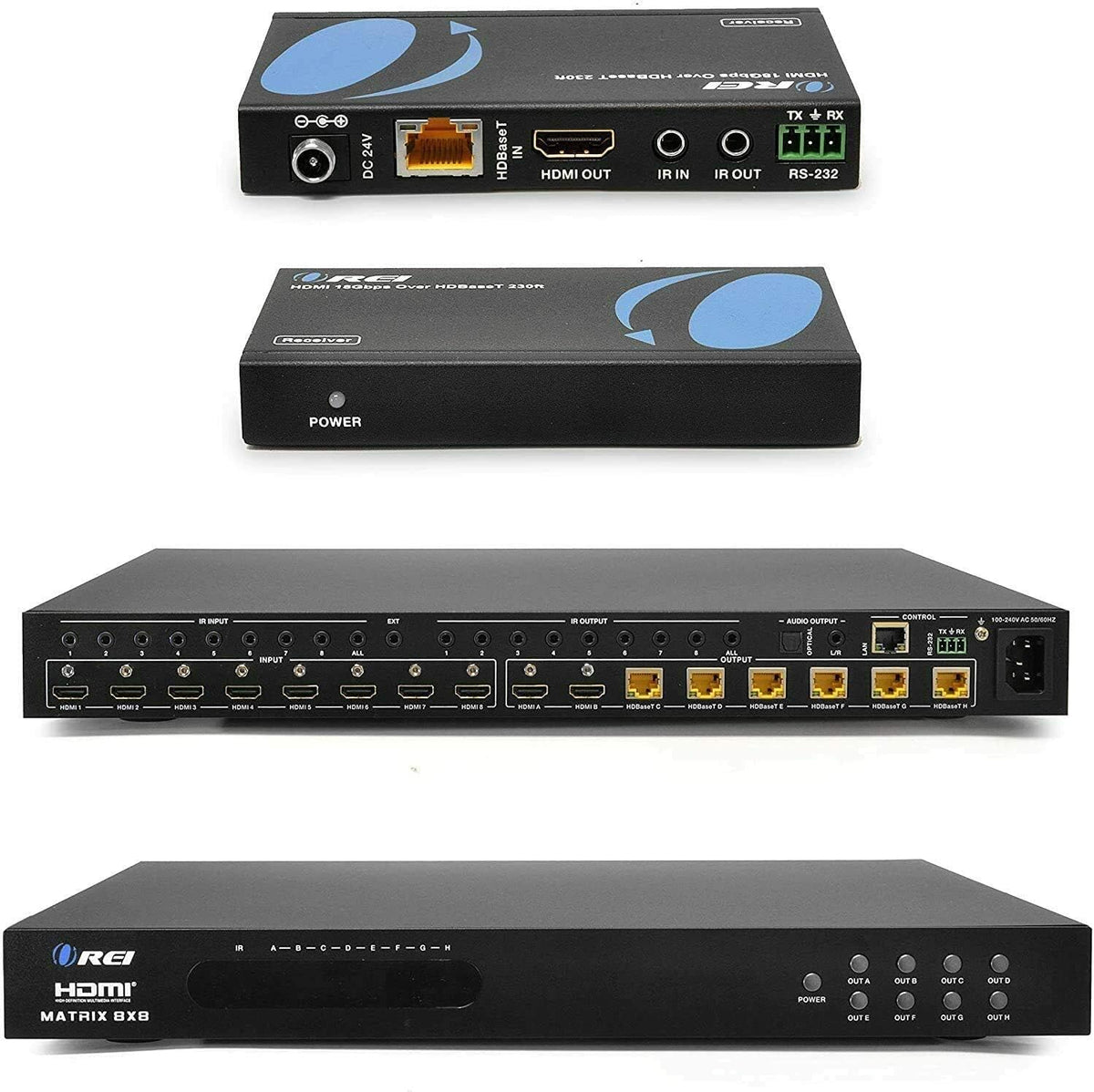8X8 4K HDMI Matrix Switcher Extender J5877