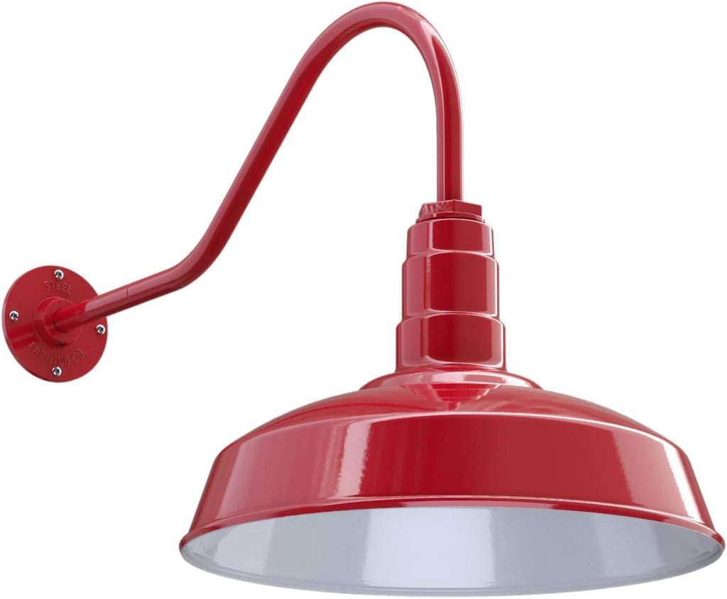 16 Dome 23 Gooseneck Galvanized Outdoor Wall Mounted Barn Light J6646