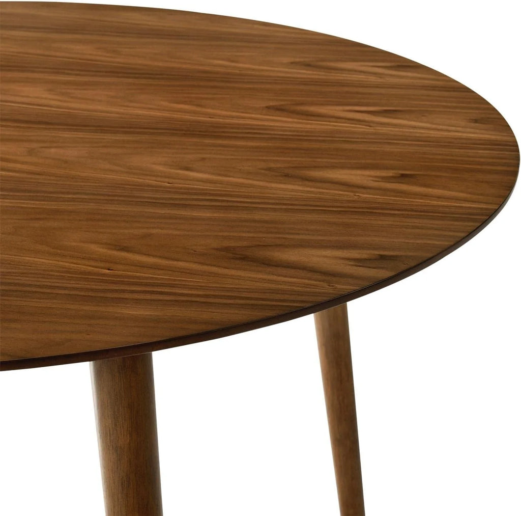 42" Round Walnut Wood Dining Table D827226