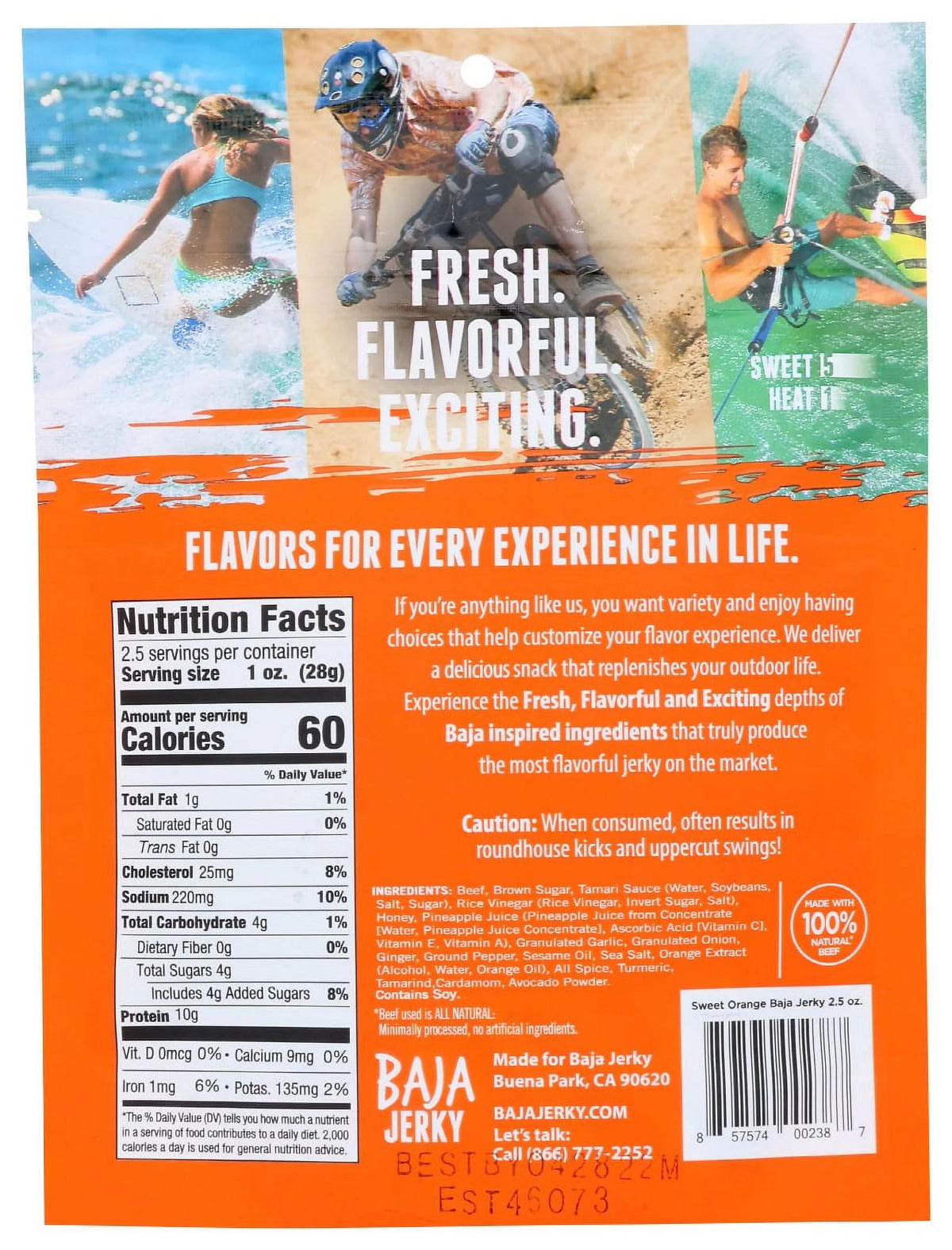 Beef Jerky Sweet Orange 2.5 oz H442