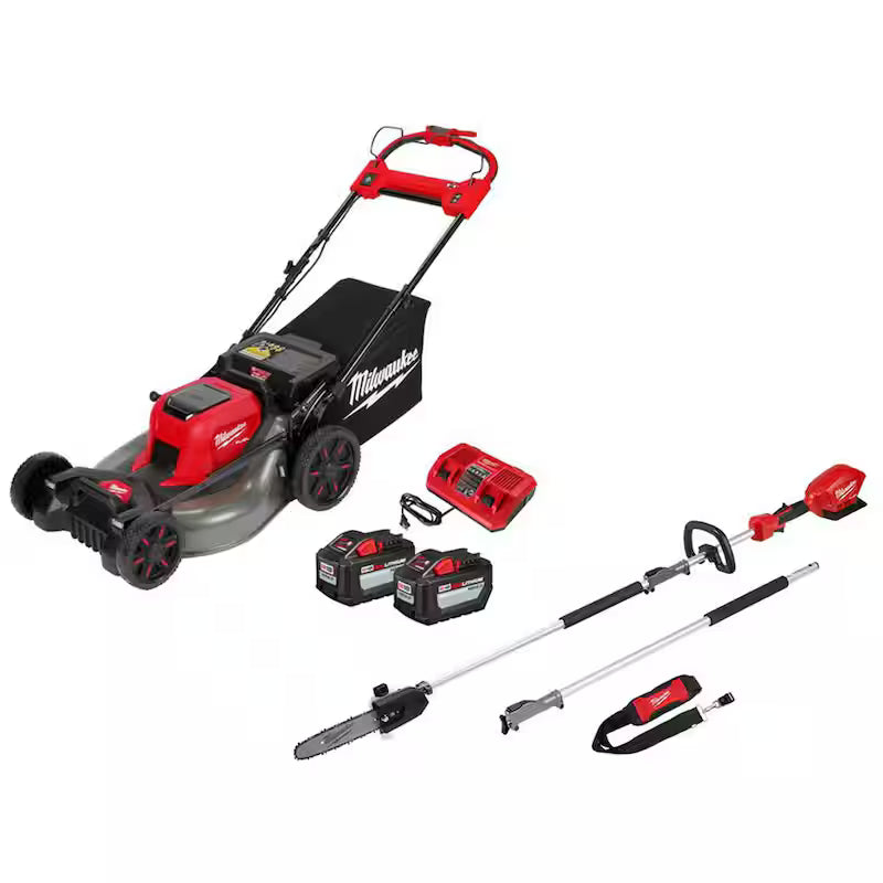 Brushless Cordless 21 in. Self-Propelled Lawn Mower with Pole Saw L54648
