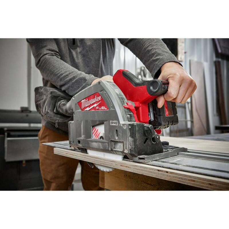 18V Cordless Brushless Plunge Cut Track Saw with Guide Rail and Track Clamps P500