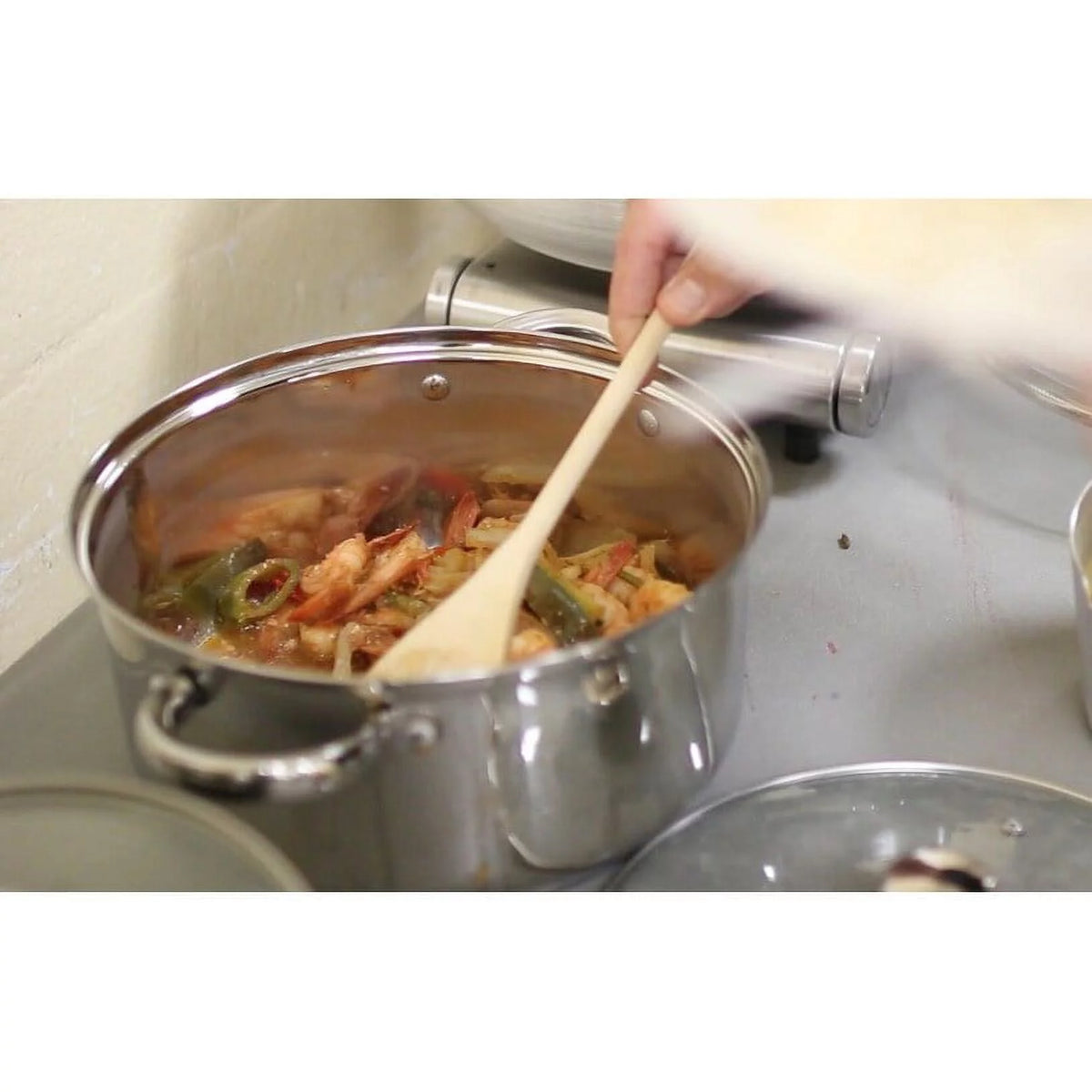 5-Quart Stainless-Steel Dutch Oven with Glass Lid B230450