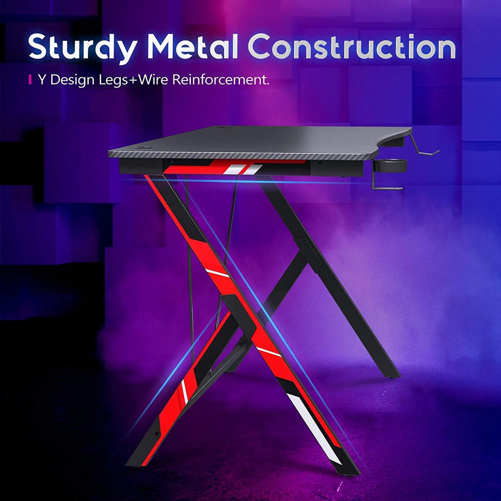 31 inch Gaming Desk with Carbon Fiber Surface S822