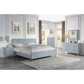 King Size Gray High Gloss Bed G36714