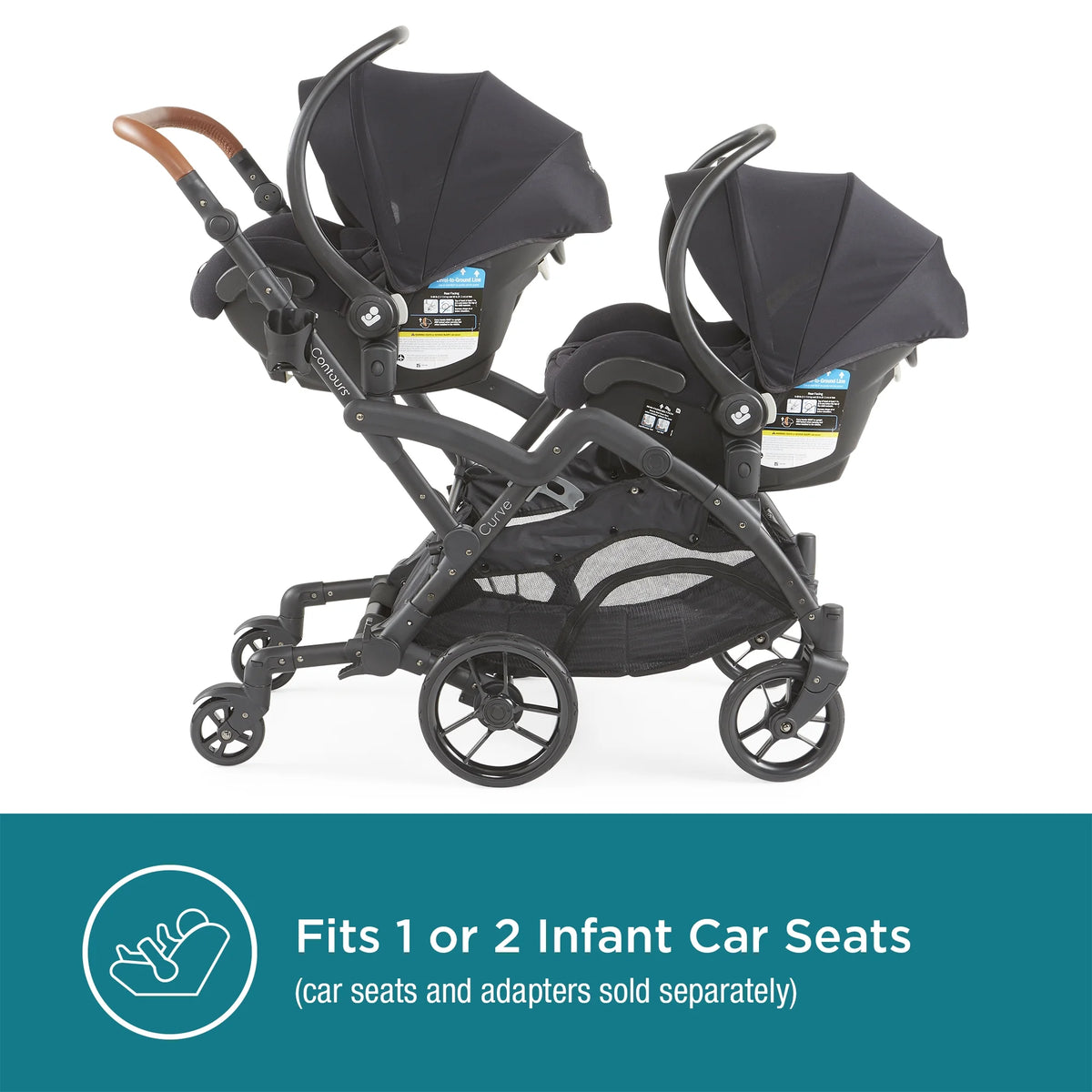 Black Double Tandem Stroller U747