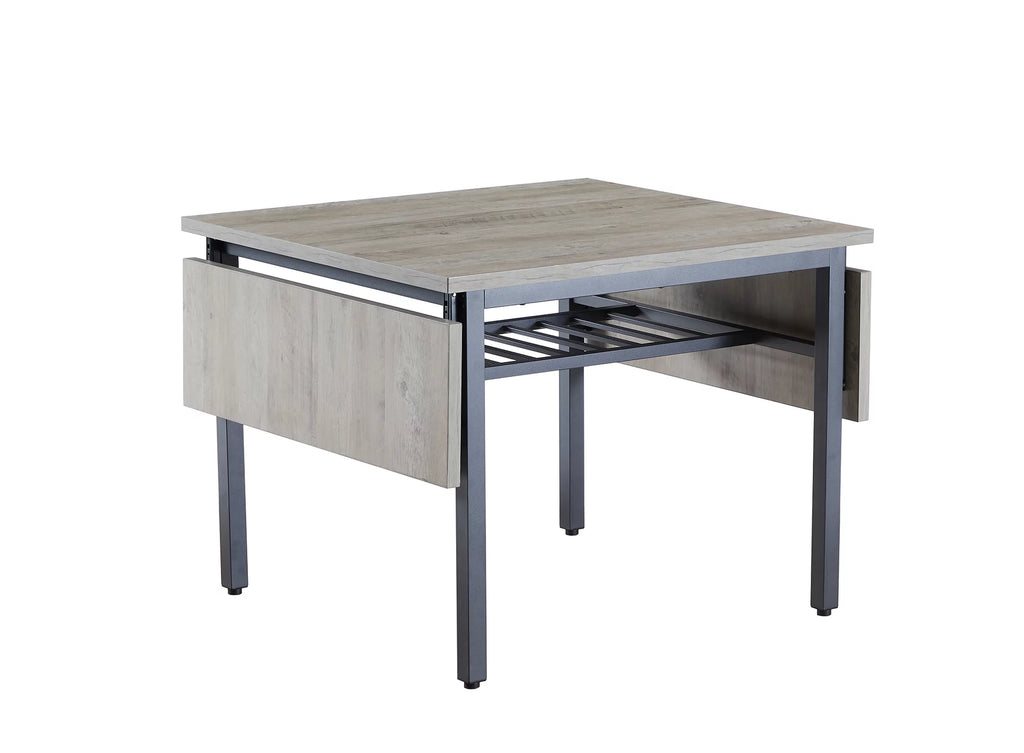 Folding Drop Leaf Dining Table with Shelf I448