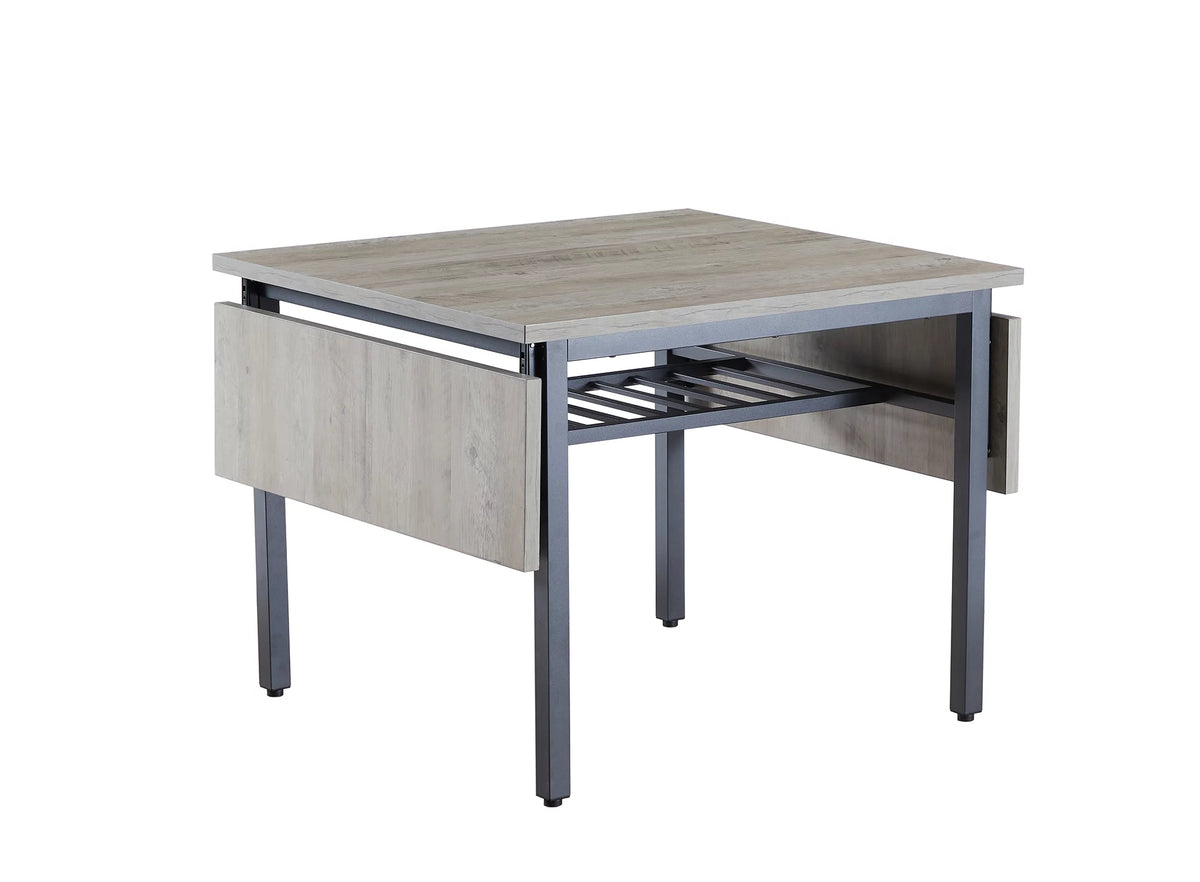 Folding Drop Leaf Dining Table with Shelf I448