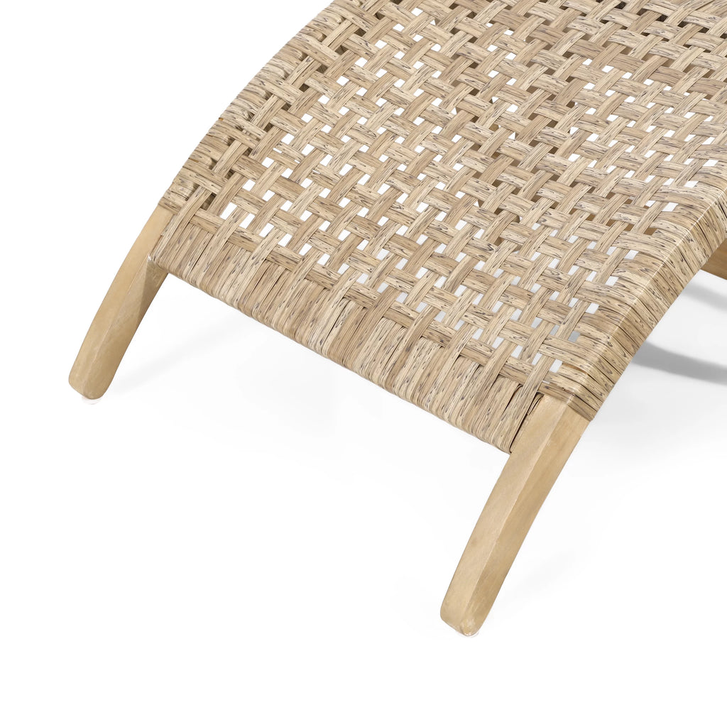 Acacia Wood Outdoor Lounge Chair Set of 2 Light Brown V274748