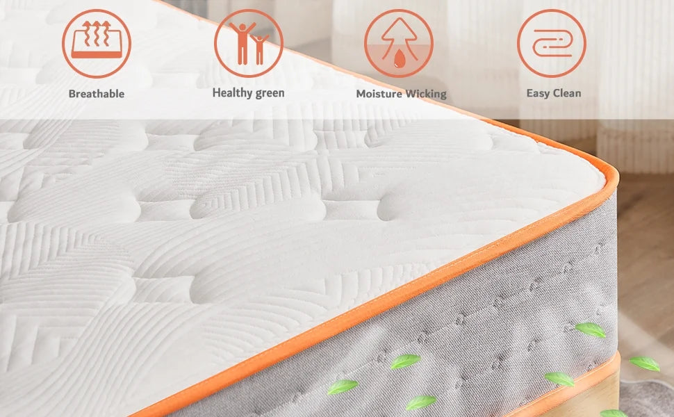 10 Inch Gel Memory Foam Innerspring Hybrid Twin Mattress Q9217