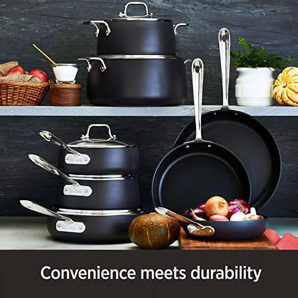 Hard Anodized Nonstick 2 Piece Fry Pan and Saute Pan Set L383