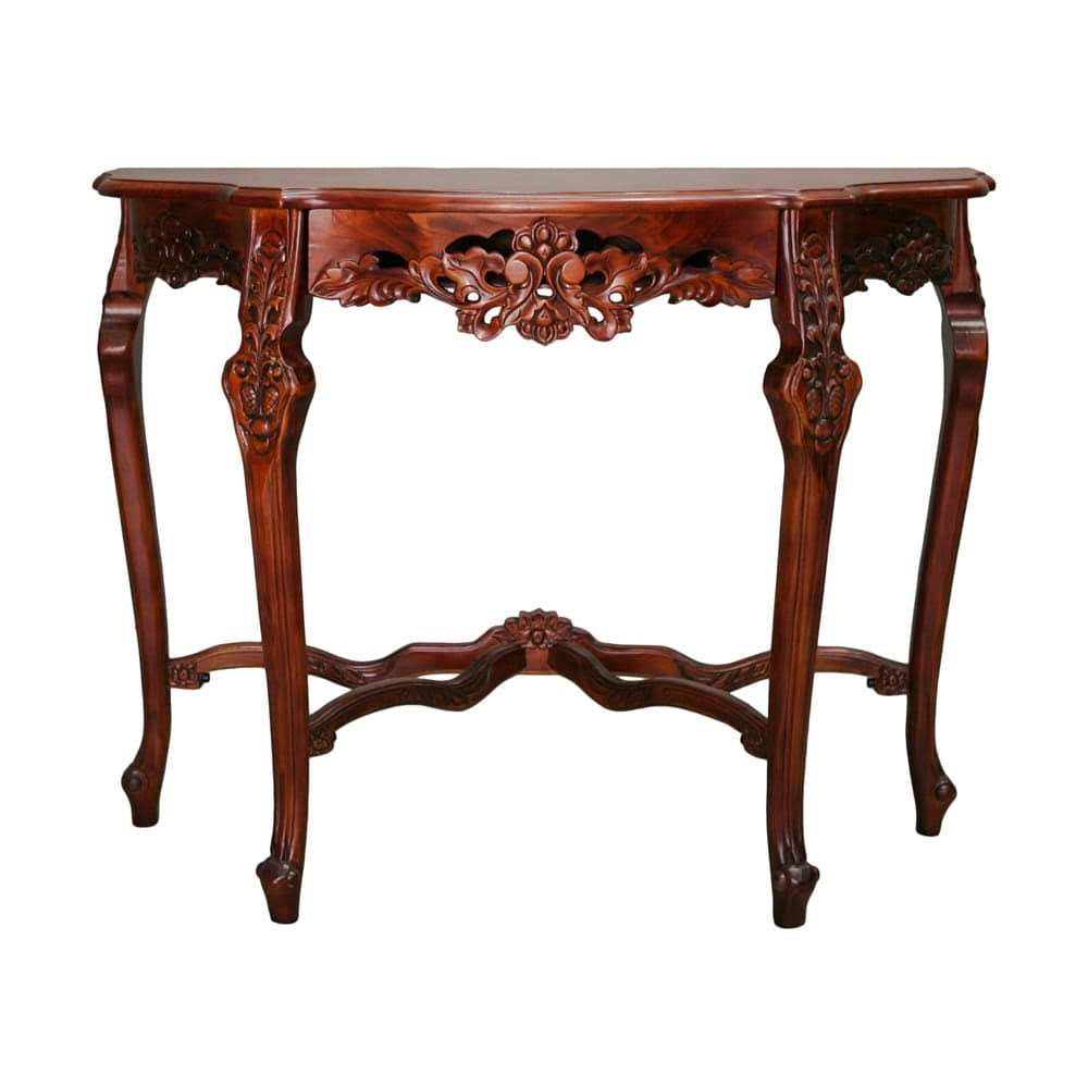 Walnut Half Moon Wall Table S187